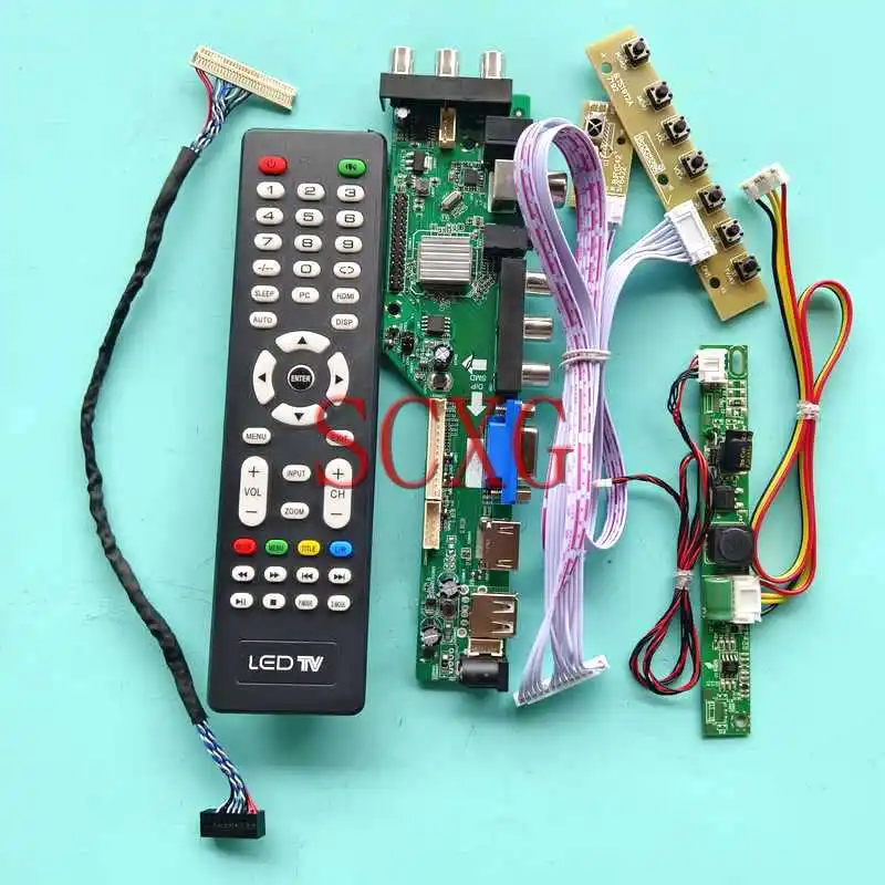 

Плата цифрового контроллера для LM238WF1 LM238WF2, ЖК-дисплей, DVB, VGA, HDMI, совместимая с 30-контактным LVDS, 23,8 дюйма, комплект «сделай сам», AV, USB, RF 1920*1080