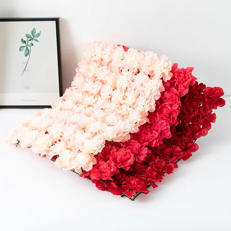 

Artificial Rose Flower Wall Panels with Hydrangea Peony for Baby Shower Background Home Party Activities or Wedding Decoration