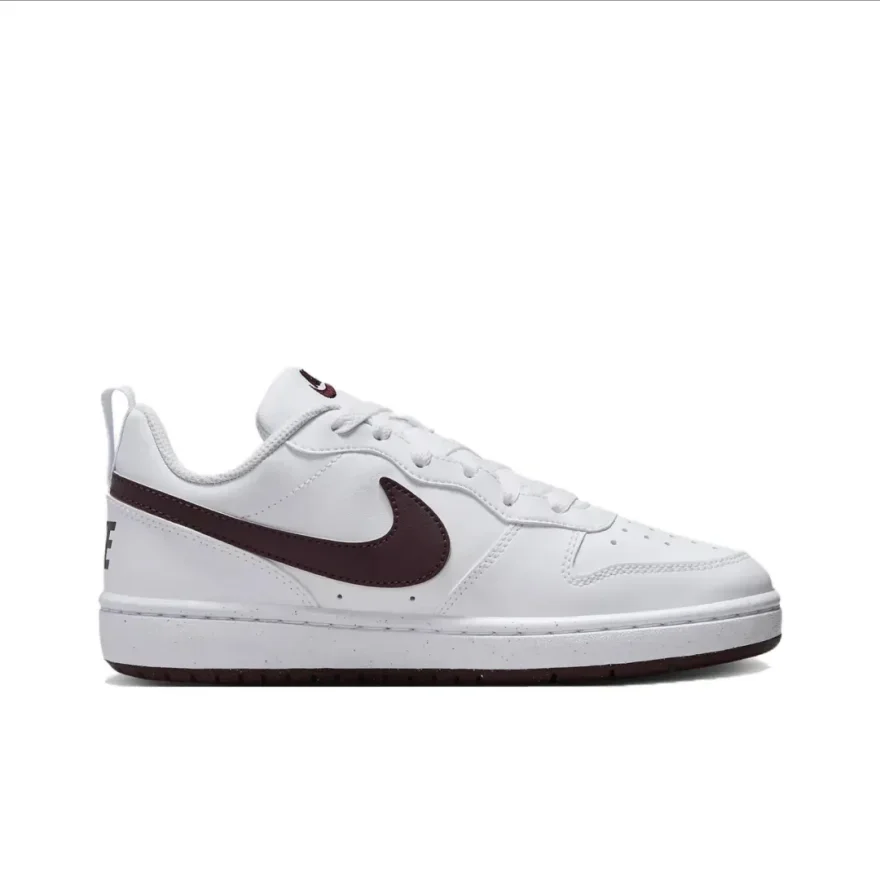 Nike Court Borough Is Lightweight Comfortable Non-Slip Wear-Resistant Low-Top Kidsren's Sneakers White Coffee for Teenagers