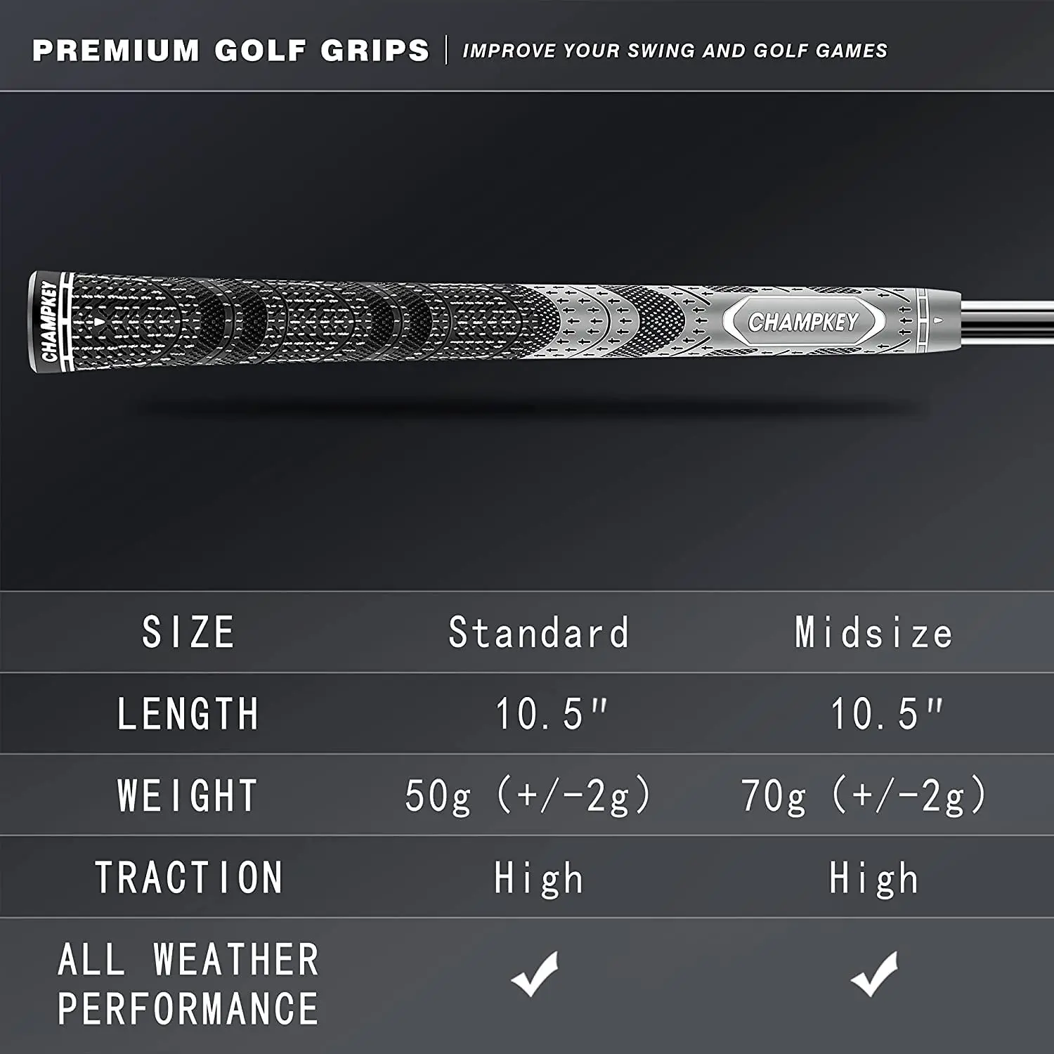 Высококачественные гибридные Грипсы для гольфа цвета шампань 13 шт. в упаковке