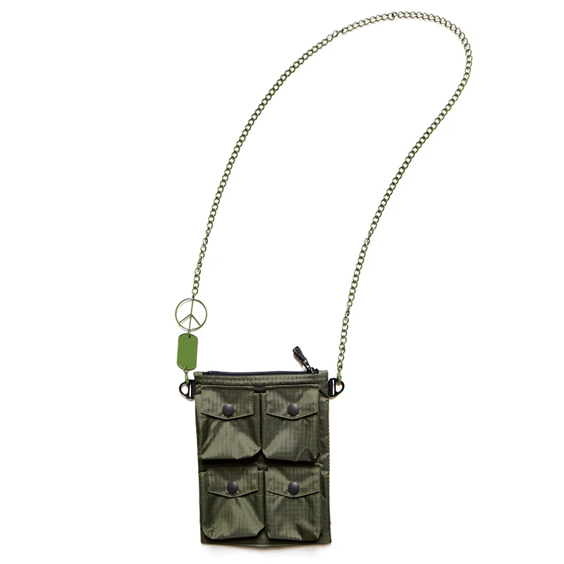 21SS KAPITAL Hirata Hohiro Military Green Nylon Men's and Women's One Shoulder Messenger Bag European American Fashion