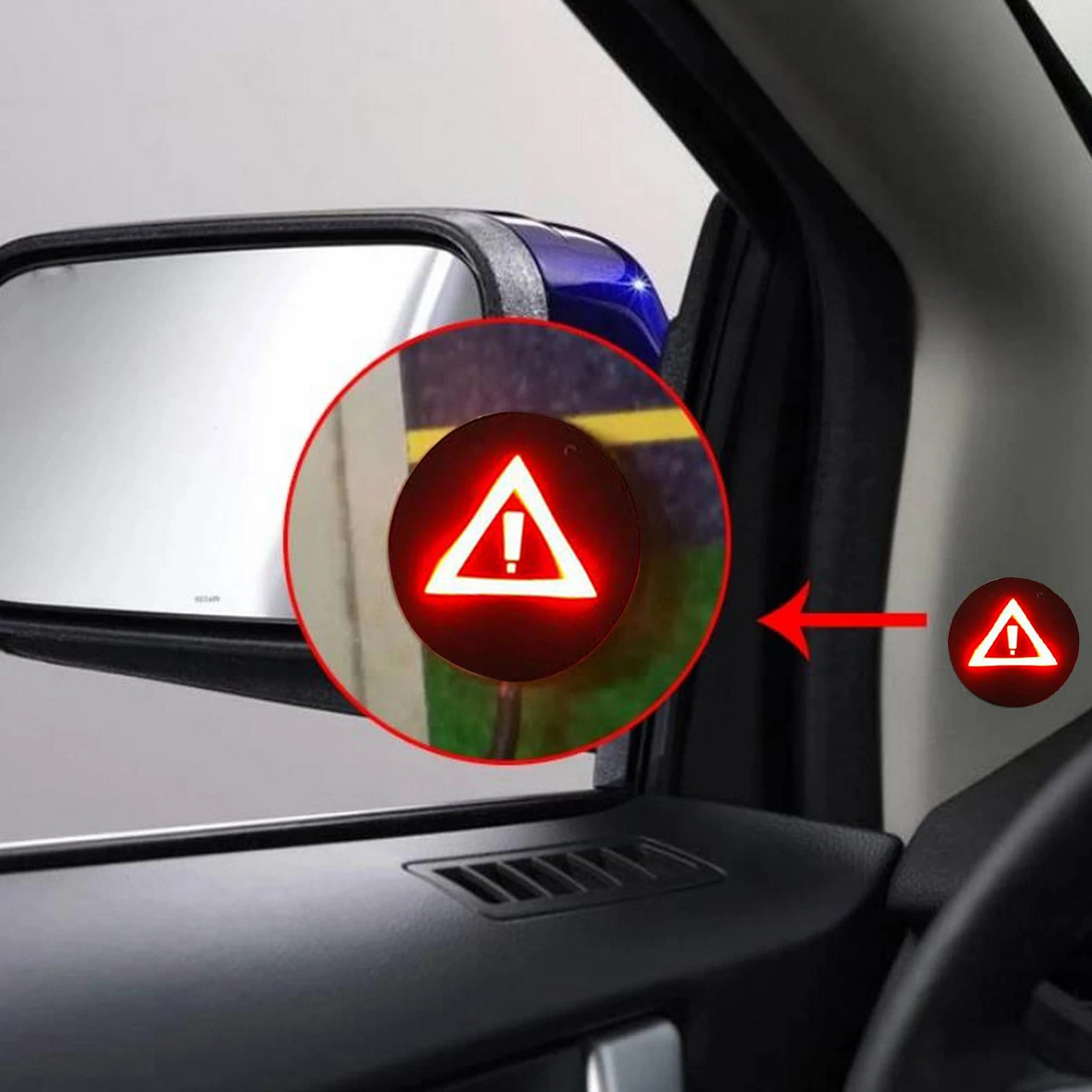 

2Pcs Car Blind Spot Detection System BSD Warning Light Distance Assist Lane Changing Tool Mirror Radar Detection System