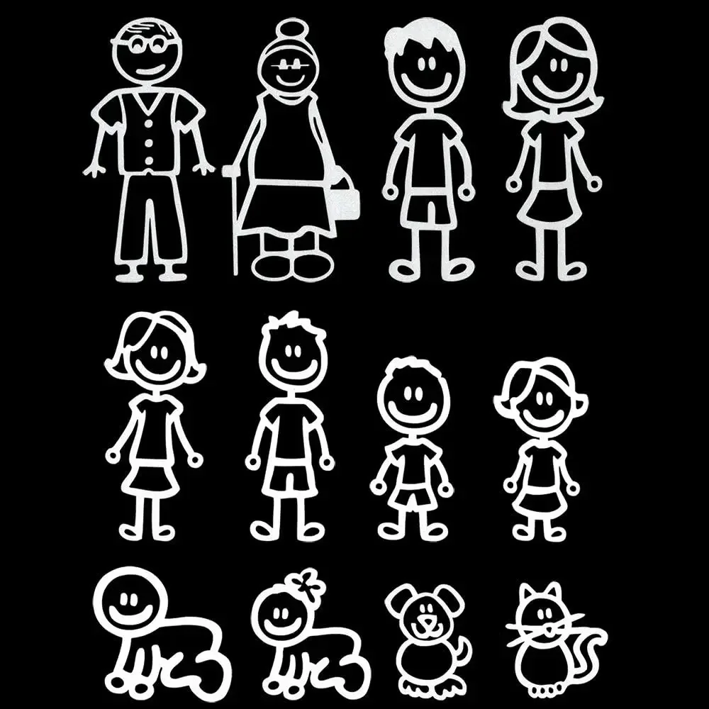 

Наклейки из ПВХ «Счастливая семья», 15 см