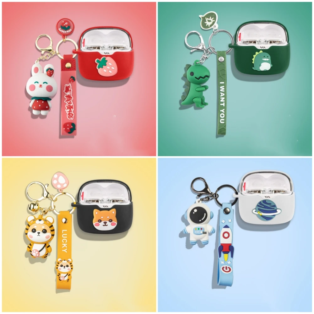 Мягкий силиконовый чехол для наушников JBL TUNE BUDS TWS с подвеской