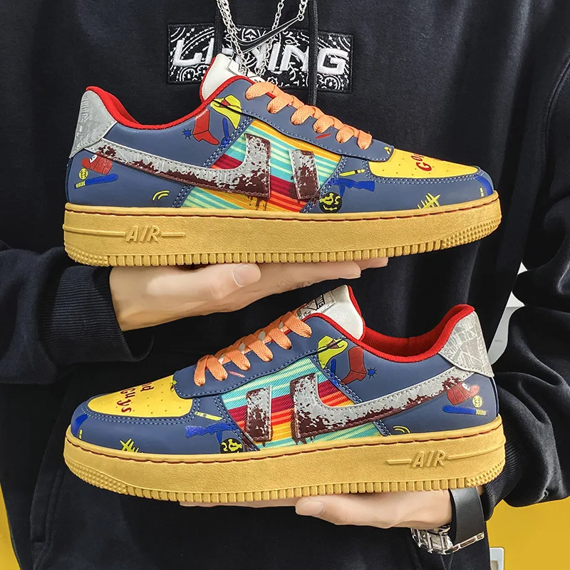 Spring Autumn men's Air Force One running shoes sneakers tide low-top student sports moral training shoes men's Tennies shoes