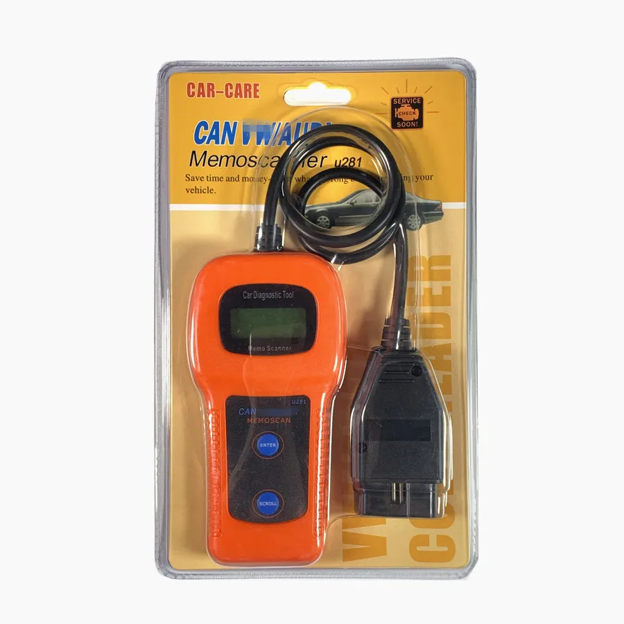 Лучшая цена OBD2 OBDII Memo Scanner U281 Считыватель кодов Чтение и стирание Инструмент для