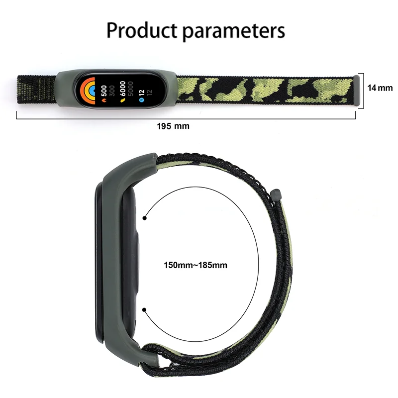 Браслет для xiaomi mi band 7 нейлоновый спортивный ремешок часов Mi 5 6 4 3 - купить по