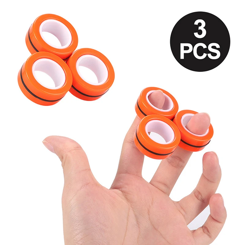 

Funny Fidget Spinner Magnetic Ring Unzip Toy Anti Stress Figet Toys Hotwhells Stress Reliever Toys Magic Ring Decompression Toys