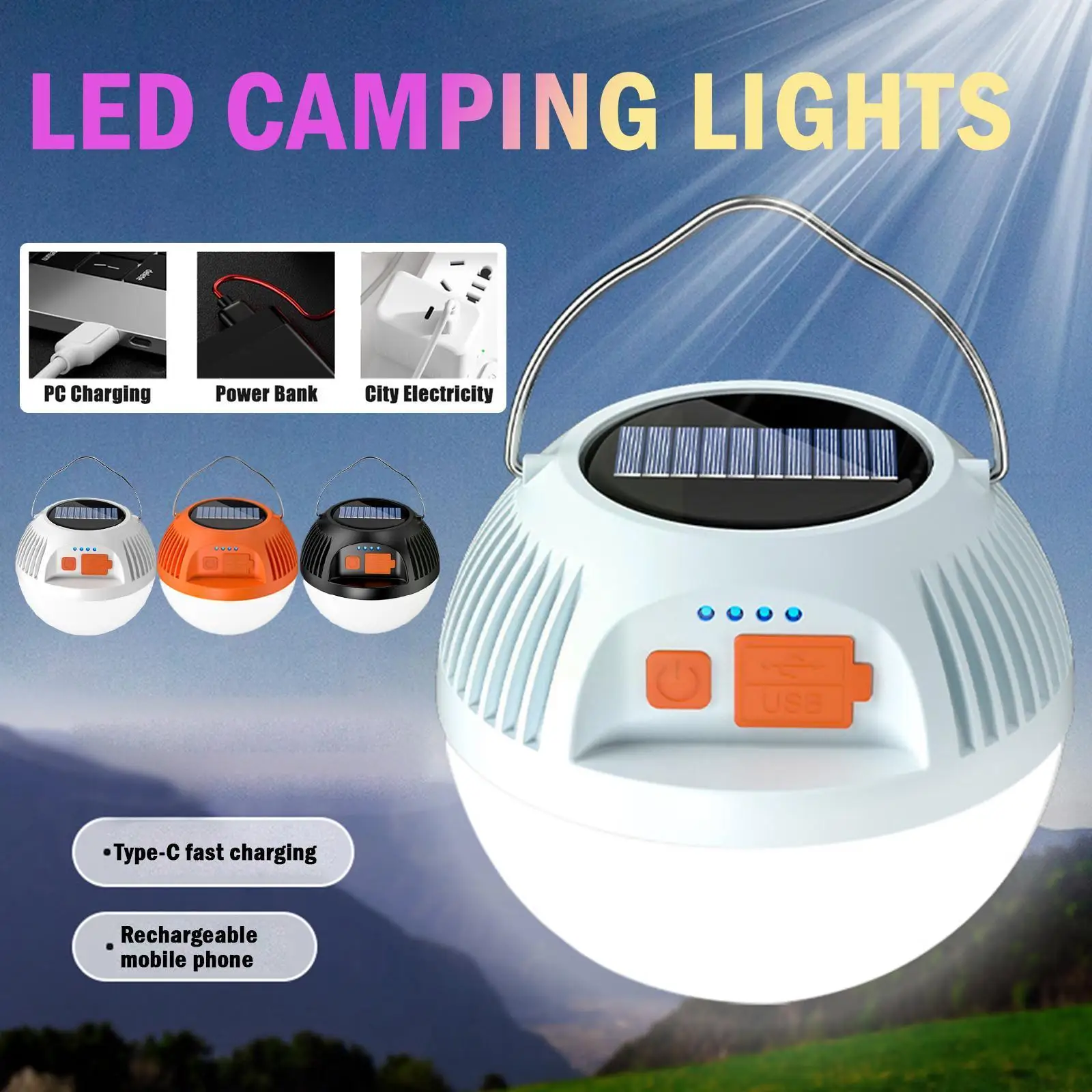 

10W Emergency Camping Tent Lamp White Light LED Bulb Saving Outdoor Camping Lamp Portable Energy Tent Lamp Accesory U6K9