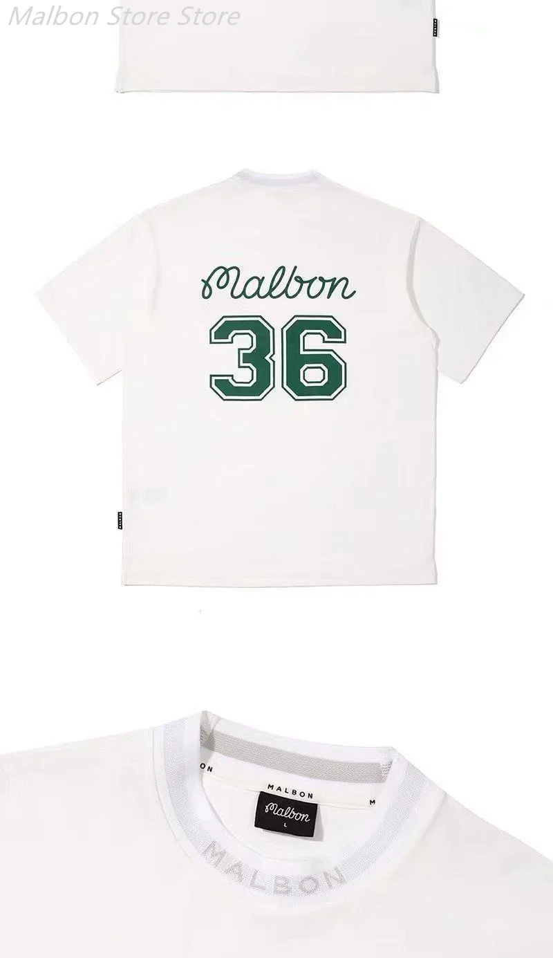 

South Korean MALBON GOLFcasual smallloose short sleeve T-shirt golf fashion unisex Sports T-shirt