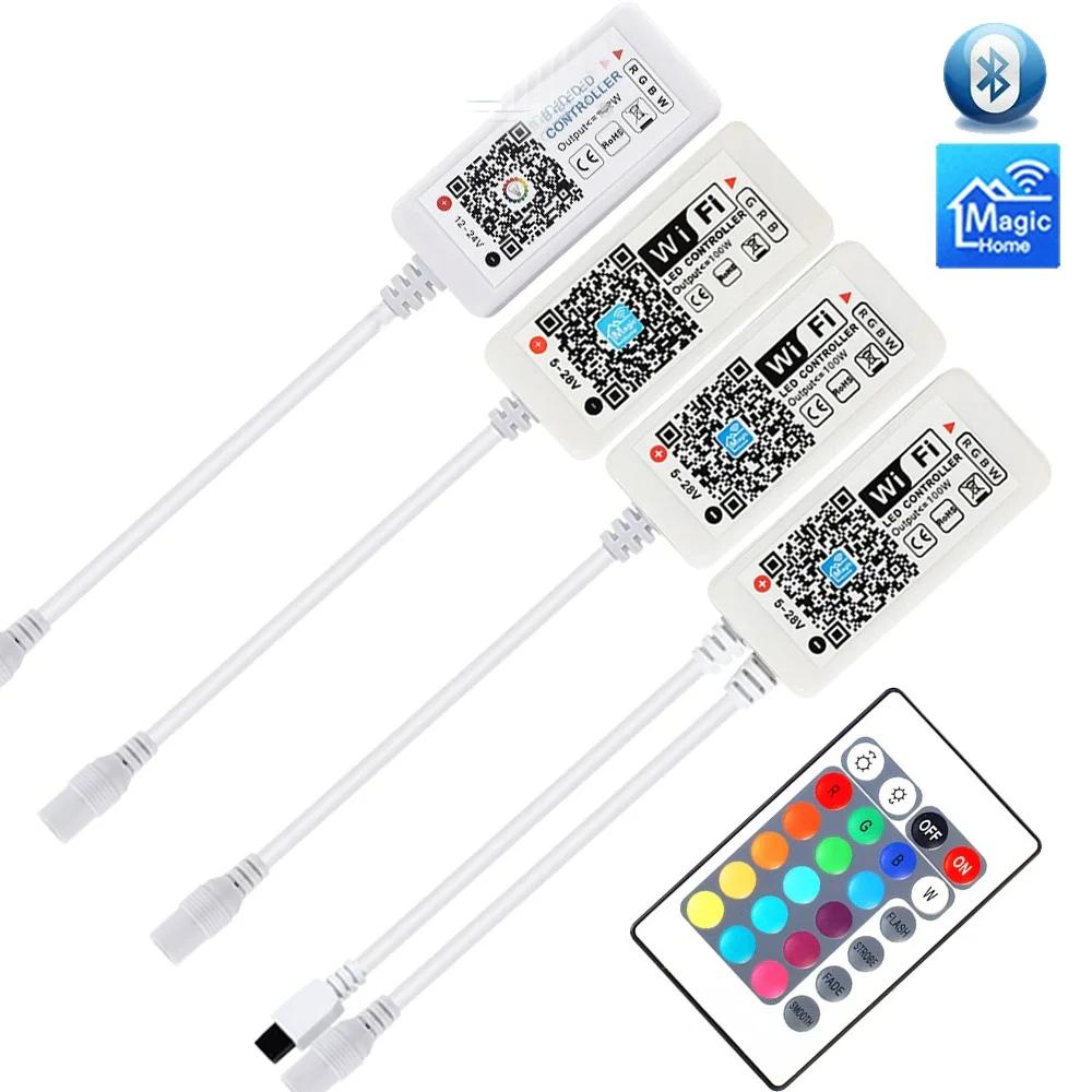 Светодиодная лента JOYON RGB с ИК-контроллером Wi-Fi Bluetooth 5 В 12 24 постоянного тока для