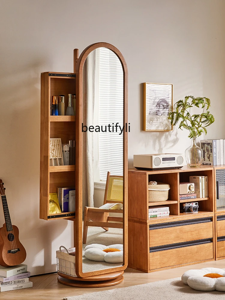 Полноразмерное зеркало из массива дерева поворотное мобильное зеркальное