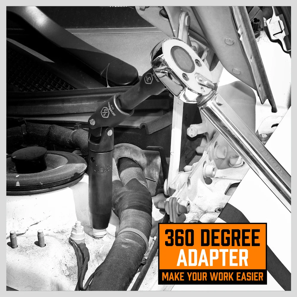 19 шт. набор ударных розеток 1/2 дюйма с адаптерами и удлинителями