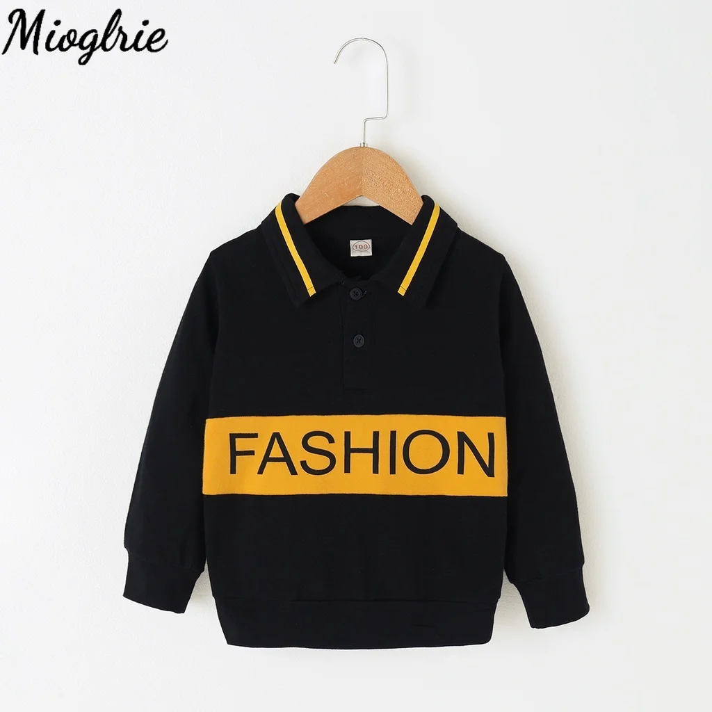 

Детская рубашка-поло с длинным рукавом и принтом