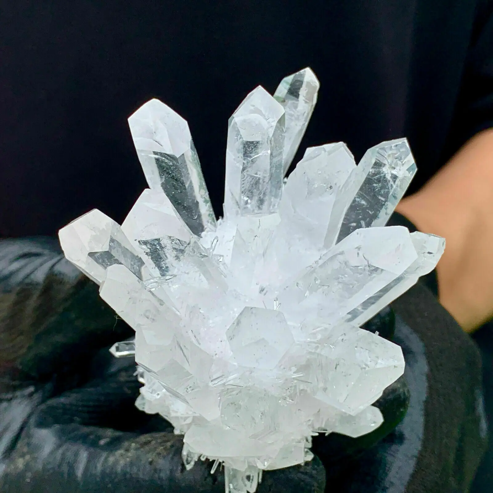 

Natural White Transparent Quartz Crystal Cluster Mineral Sample Spiritual Healing Home Office Decoration Gift
