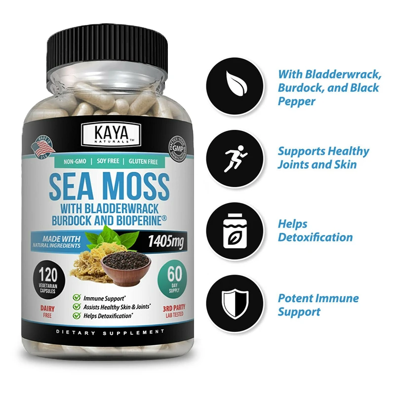 

Seaweed,Joint Supplement for Men-Women-Contains Organic Burdock Root,Irish Moss,Cystin-Piperine,Promotes Joint Health&Immunity