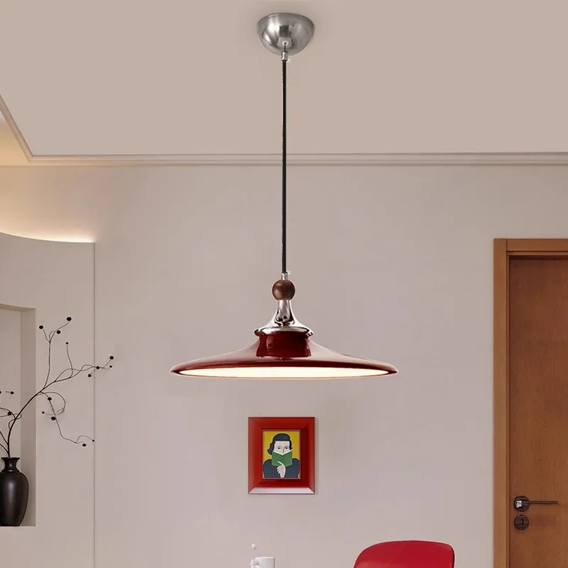 Фото Подвесной светильник MZISOSOD в стиле Mid-Century Modern для IKEA, MUJI, West Elm |   Потолочный светильник Walnut UFO для ресторана, бара, спальни, гостиной №5