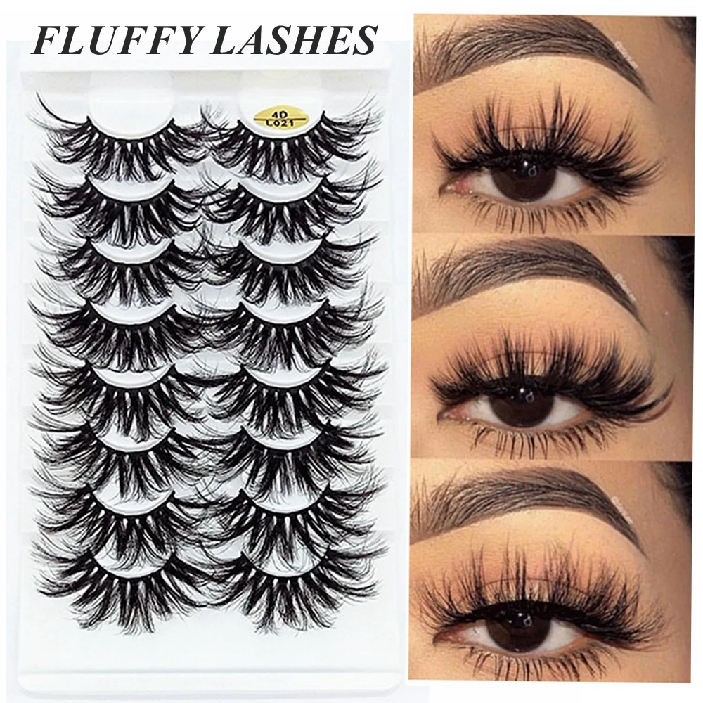 

5/8 Pairs 25mm Mink Lashes Messy Fluffy Volume long 3D Faux Cils in bulk,Mixed Dramatic Natrual Mink Lashes Packaging wholesale