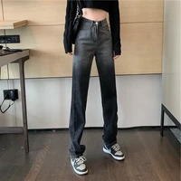 denim women pants high waist wide leg jeans y2k wide trousers vintage mom boyfriend jeans bananas streetwear cute korean pants