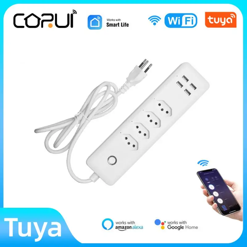 

Умный удлинитель с Wi-Fi, 4 USB-порта