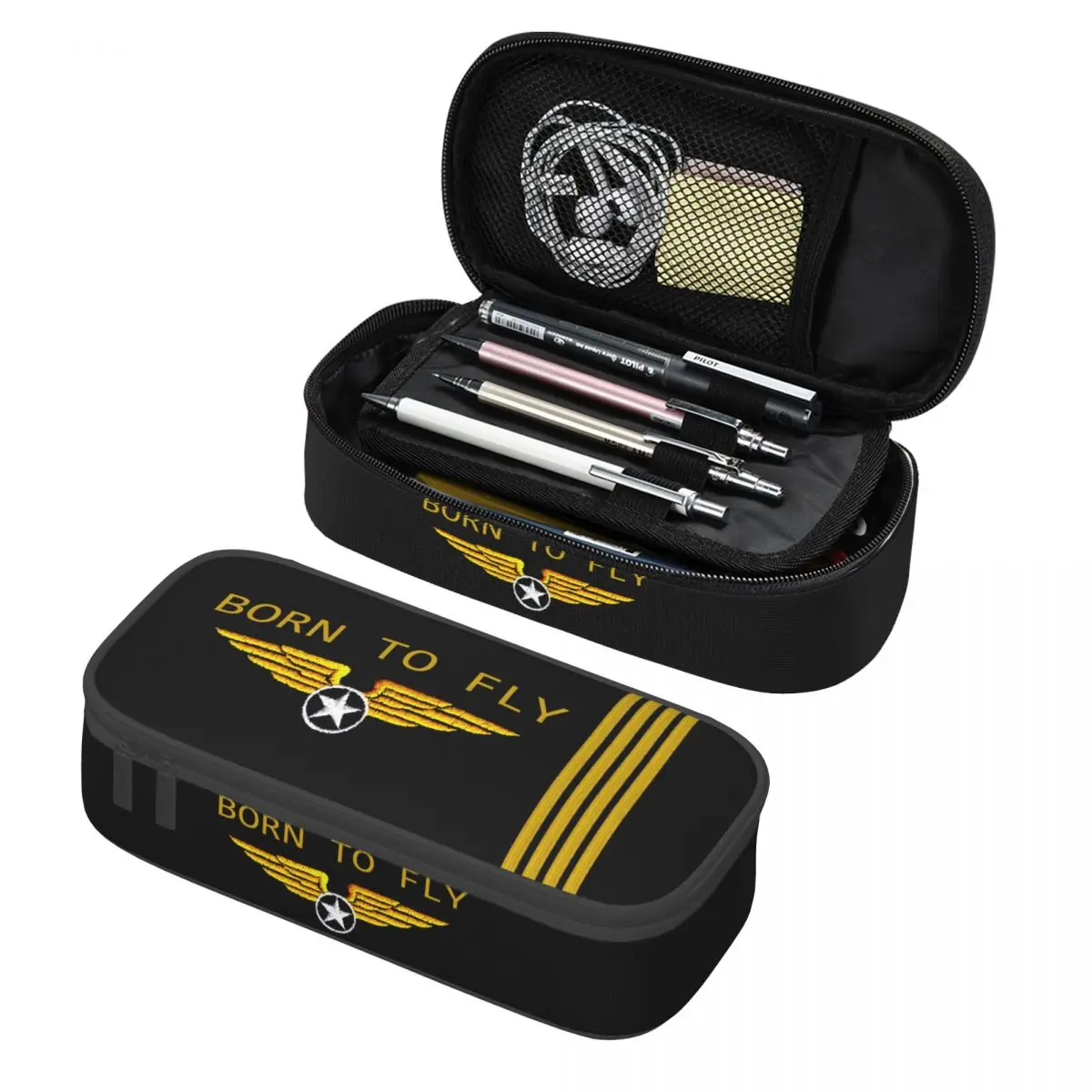 Пользовательские пеналы Kawaii Born To Fly Flight Pilot для мальчиков и девочек большая