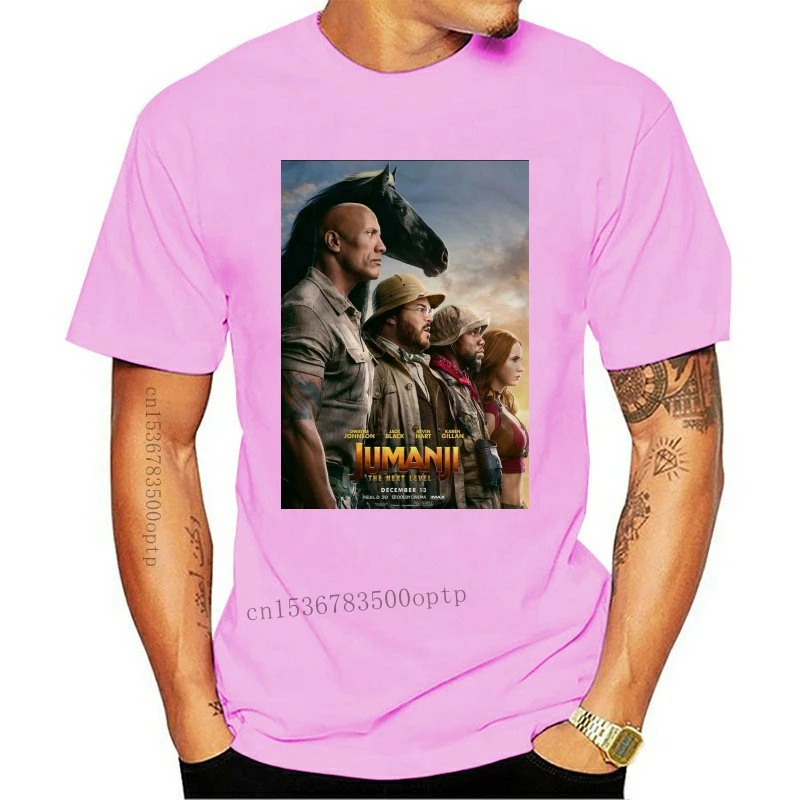 Футболка Jumanji на следующий уровень Мужская футболка в стиле хип-хоп из 100% хлопка