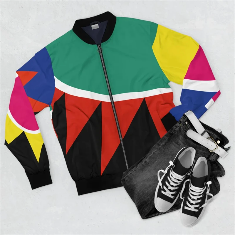 New Men's Jacket African Style Graffiti 3d Print Fashion Street Long Sleeve Sweatshirt Casual Bomber Jackets Pullover Loose Coat