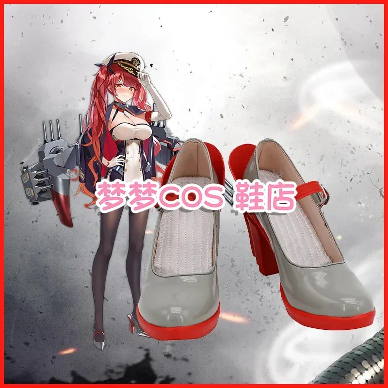 Фото Azur Lane USS Honolulu Обувь для косплея Сапоги на высоком каблуке на заказ Любой размер для унисекс №2