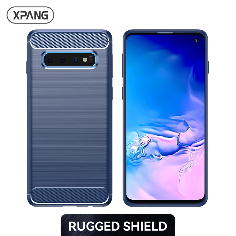 

Case On Galaxy S10 Shockproof Cover Flexible TPU Carbon Fiber Brushed Cases For Samsung Galaxy S10e S10 Plus Lite 5G Back Covers