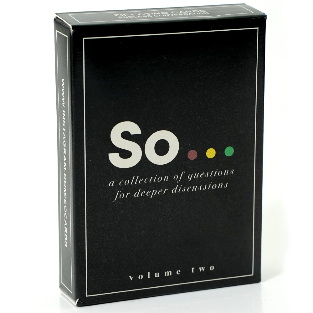 

So Cards Conversation Starter - Questions Card Game For Adults & Families Party Gift Popular Tarot Cards Card Game