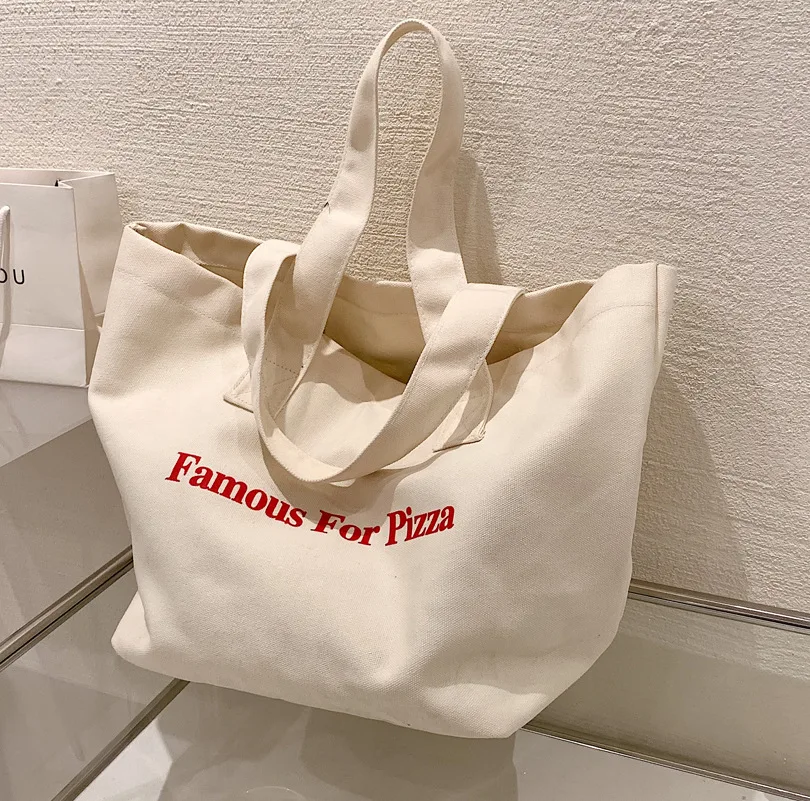 

Woman New Brand Summer Handbags 2022 Causal Canvas Tote Bag Personality All-match Shoulder Bag Fashion Tide Ladies Shopping Bag