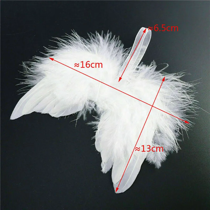 1PCS White Vintage Feather Wing Lovely Chic Angel Christmas Tree Decoration Hanging Ornament Home/Party/Wedding Ornaments images - 6