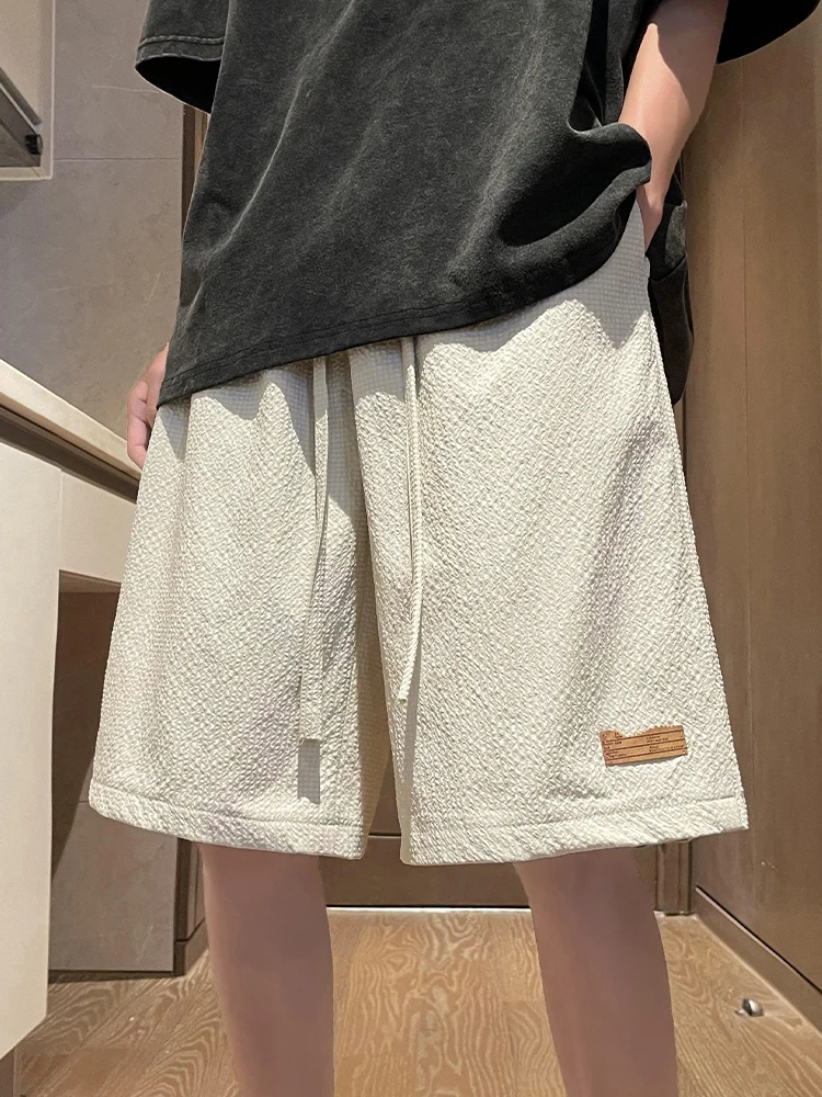 Спортивные шорты Seersucker мужские летние тонкие быстросохнущие брюки из вискозы