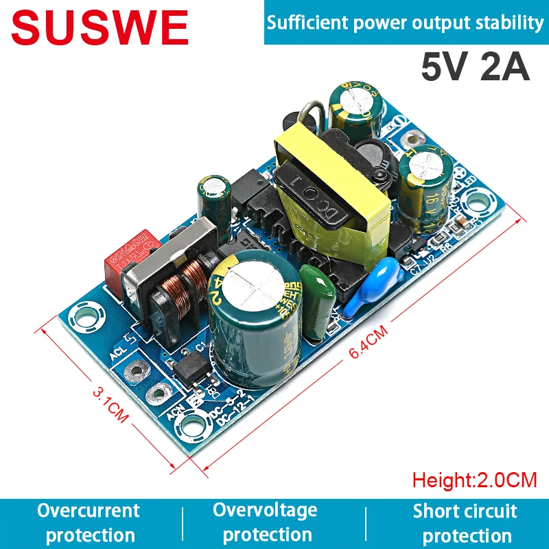 AC100-240V to DC 5V12V 15V 24V 36V 48V 1A 2A 3A 4A 5A 6A7A8A 9A Power Supply Module Board Switch AC-DC Switch Power Supply Board