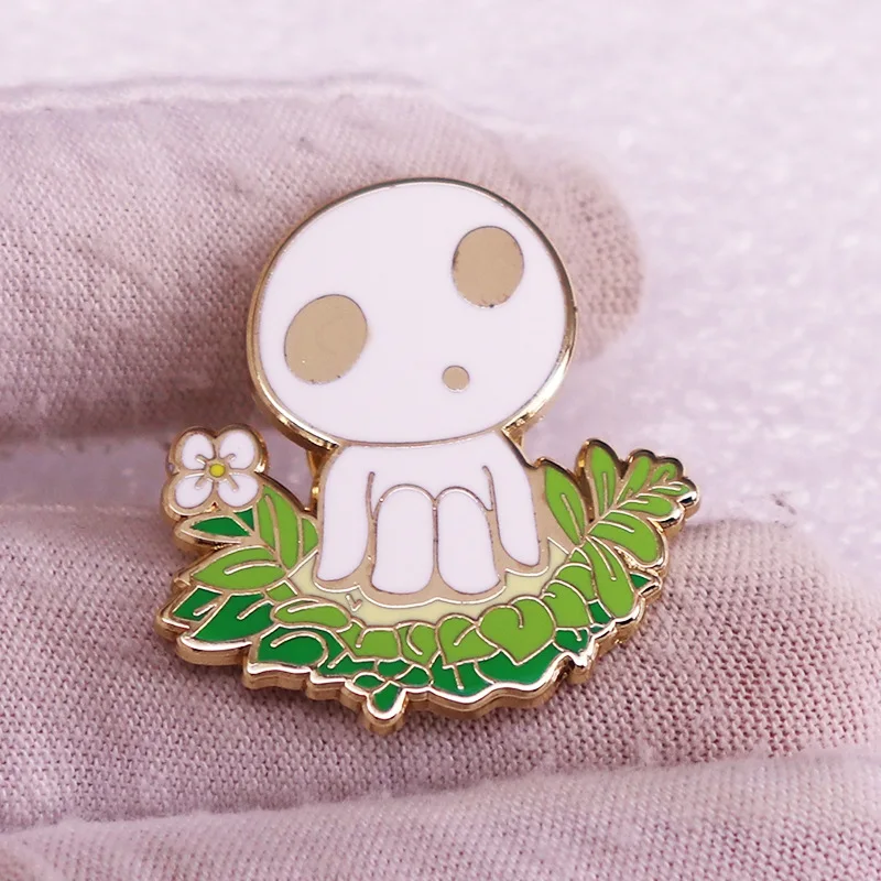 Kawaii Princess Mononokes Hard Enamel Pin Anime Movie Fan Collectible Badge Mysterious Brooch Fashion Unique Gift