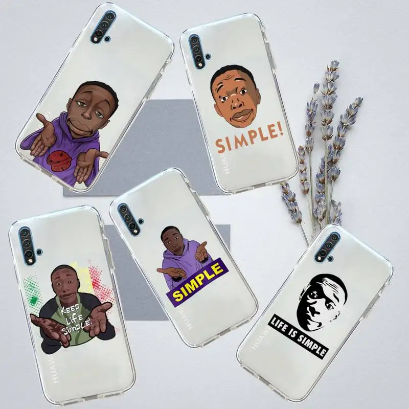 

Khaby lame Phone Case Transparent for Huawei honor P mate Y 20 30 40 10 8 5 6 7 9 i x c pro lite prime smart