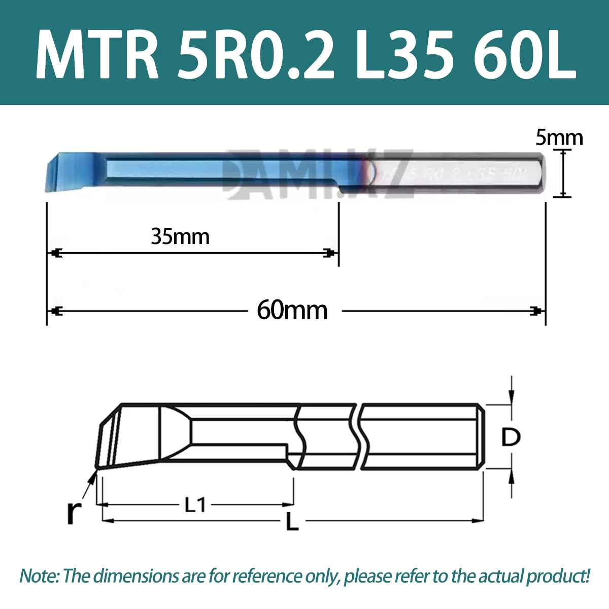 

Расточный инструмент серии HRC65 градусов MTR MTR2,5/3/4/5/6/7/8 R0.1 L10 L22 Расточный инструмент из вольфрамовой стали с нано-синим покрытием и малой апертурой