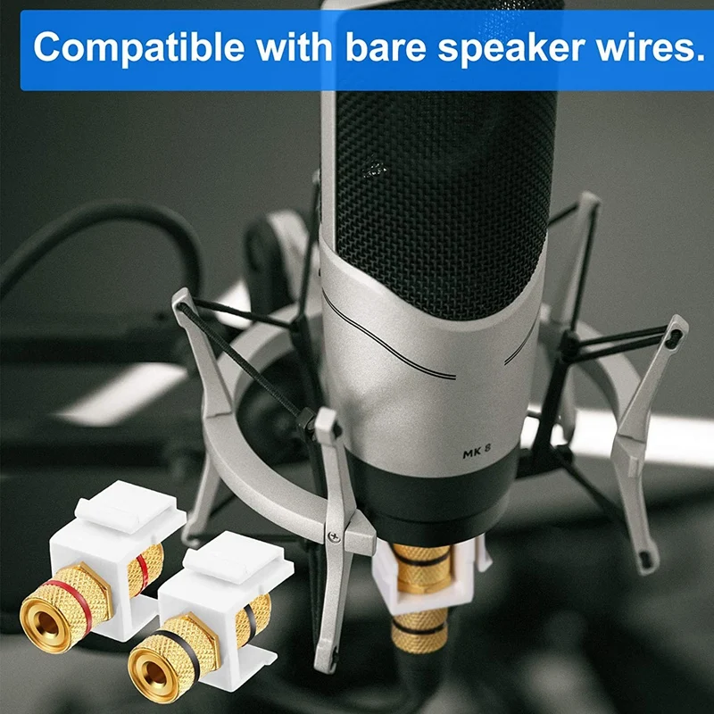 12-компонентный разъем-банан вставка-разъем Keystone Jack черные и красные кольца