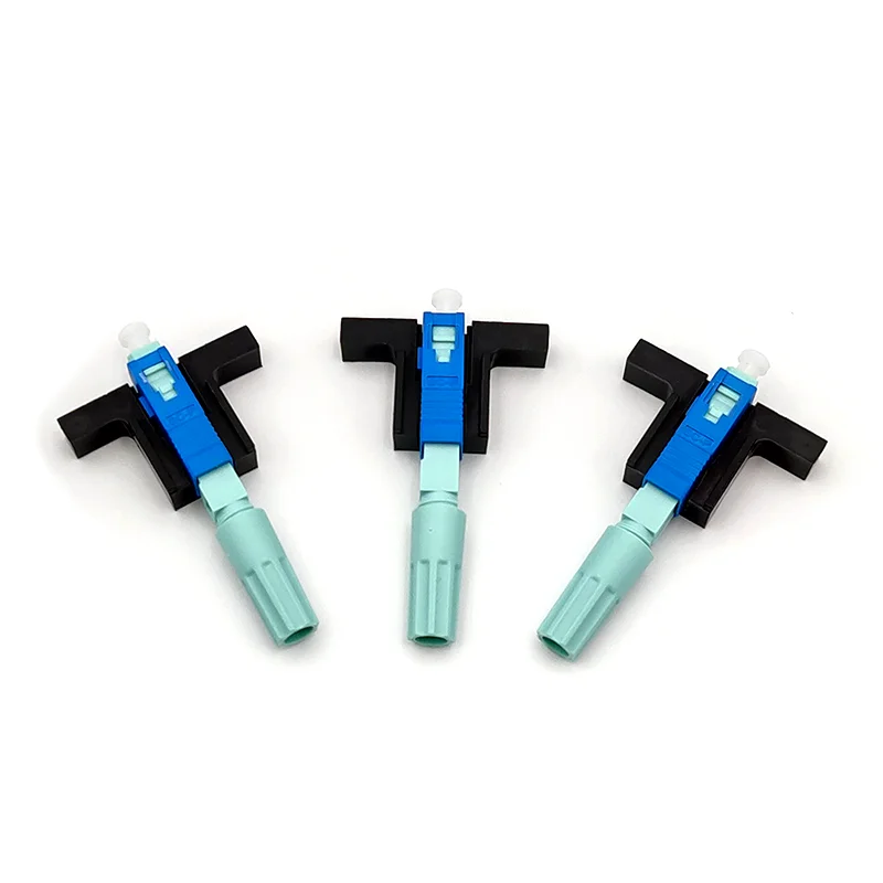 Free Shipping 20/50/100 PCS  FTTH Tool Cold Connector Tool Fiber Optic Fast Connnector 58MM SC APC UPC SM Single-Mode Optical Co
