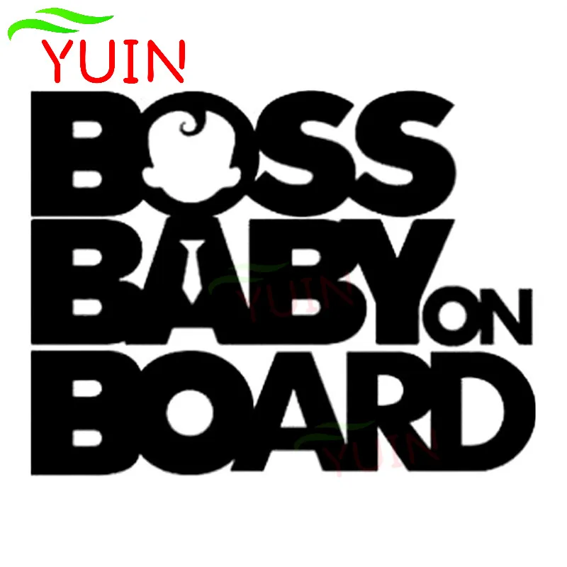 

Boss Baby on Board Funny Car Sticker Fashion Cars Accessories Personalized PVC Bumper Windshield Decoration Waterproof Decal