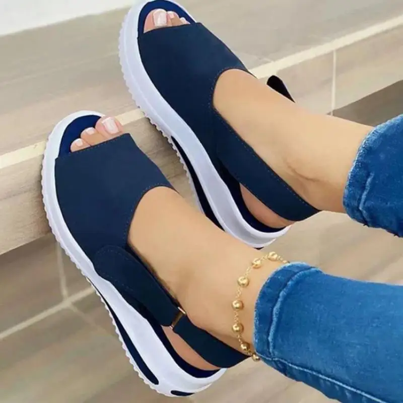 

Women Sandals 2022 Peep Top Summer Shoes Platform Soft Wedges Sandalias Mujer Casual Footwear Ytmtloy Buckle Strap Sapatos Mulhe
