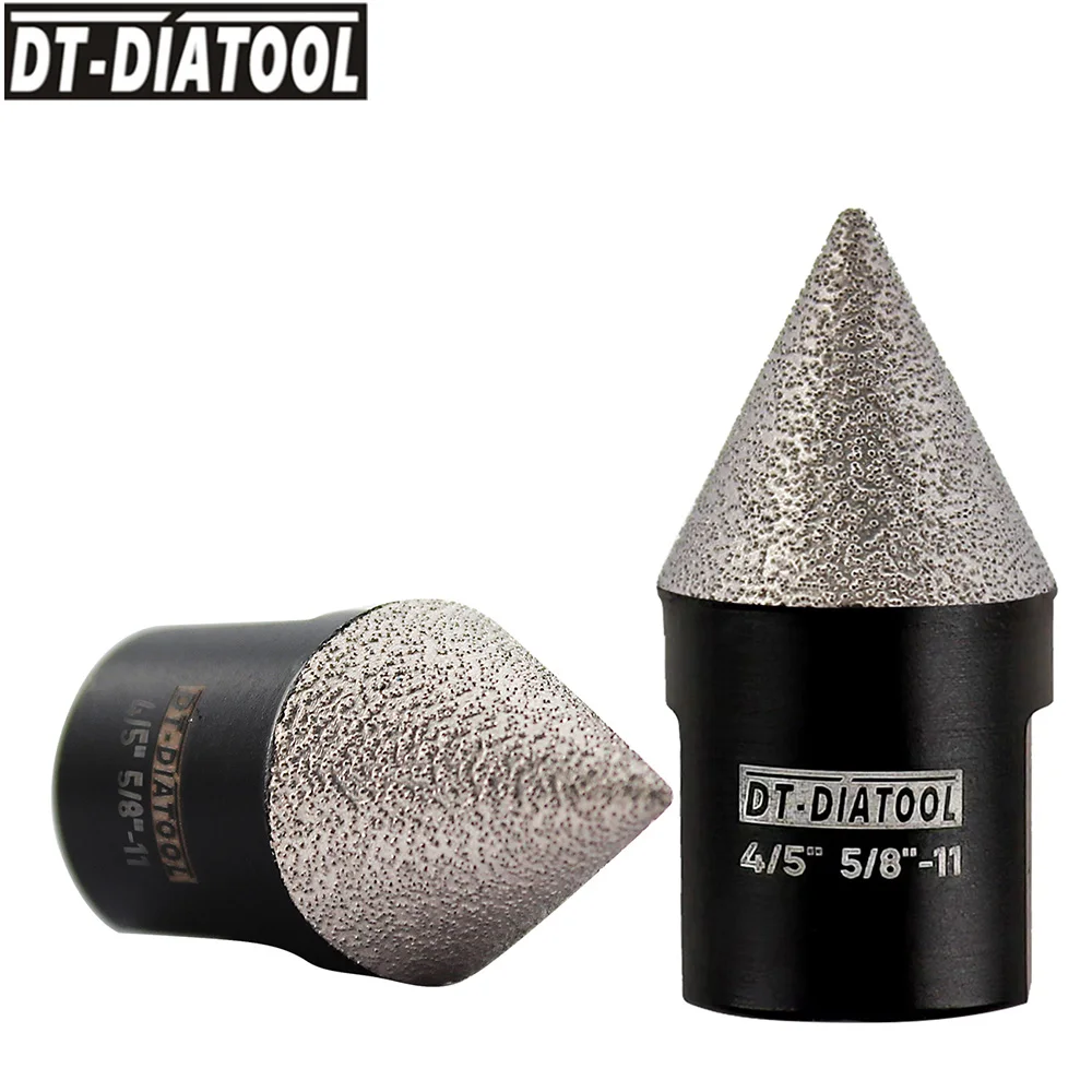 

DT-DIATOOL 2pcs 5/8"-11 20mm Diamond Chamfering Drilling Bit Core Enlarge Shape Round Bevel Existing Hole Tile Granite Marble