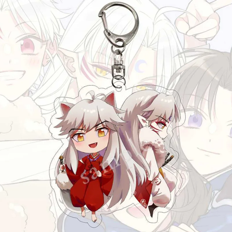 Японские Аниме Inuyasha оригинальные брелоки для женщин и мужчин двухсторонние