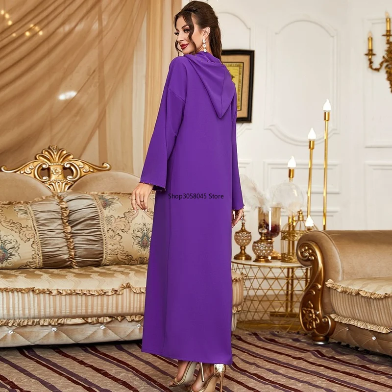 Caftan Marocain Eid Abaya Dubai Turkey Islam Kaftan Muslim Long Arabic Dresses for Women African Robe Arabe Femme Djellaba Femme