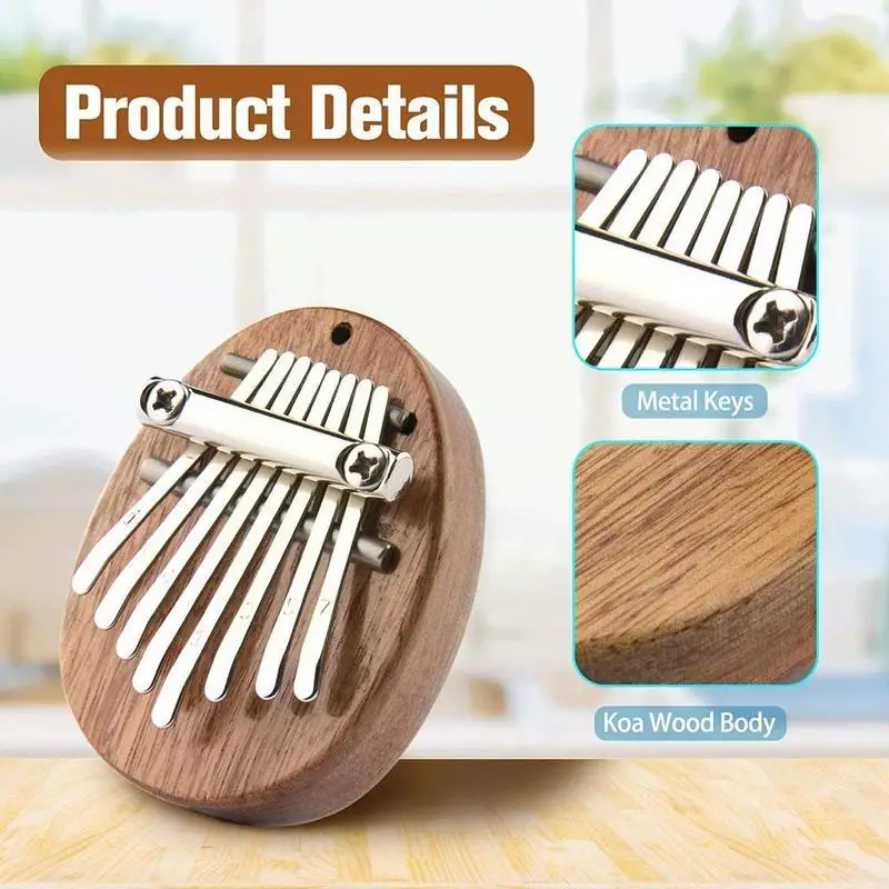 

8 Keys Mini Kalimba Thumb Piano Portable Exquisite Instrument Easy-to-Learn Musical Mbira Gift Finger Kids Beginner Harp Ad I7X4