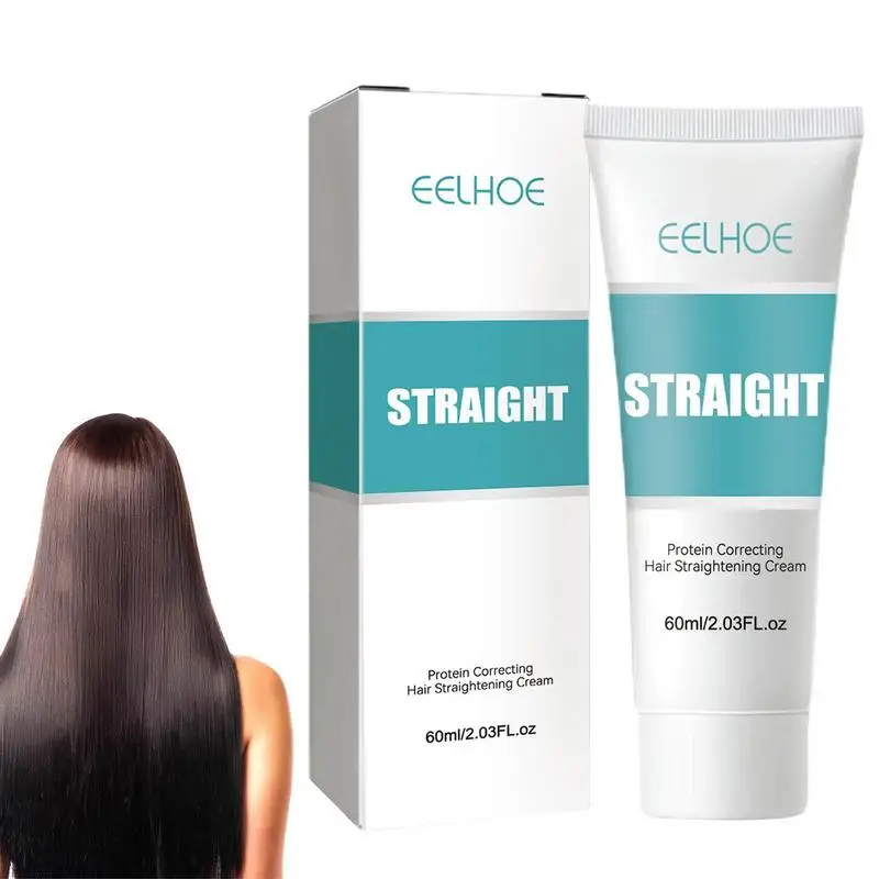 

Протеиновый выпрямитель для волос, корректирующий крем для выпрямления волос, 60 мл, выпрямитель для волос, уход за волосами, крем для питания вьющихся волос