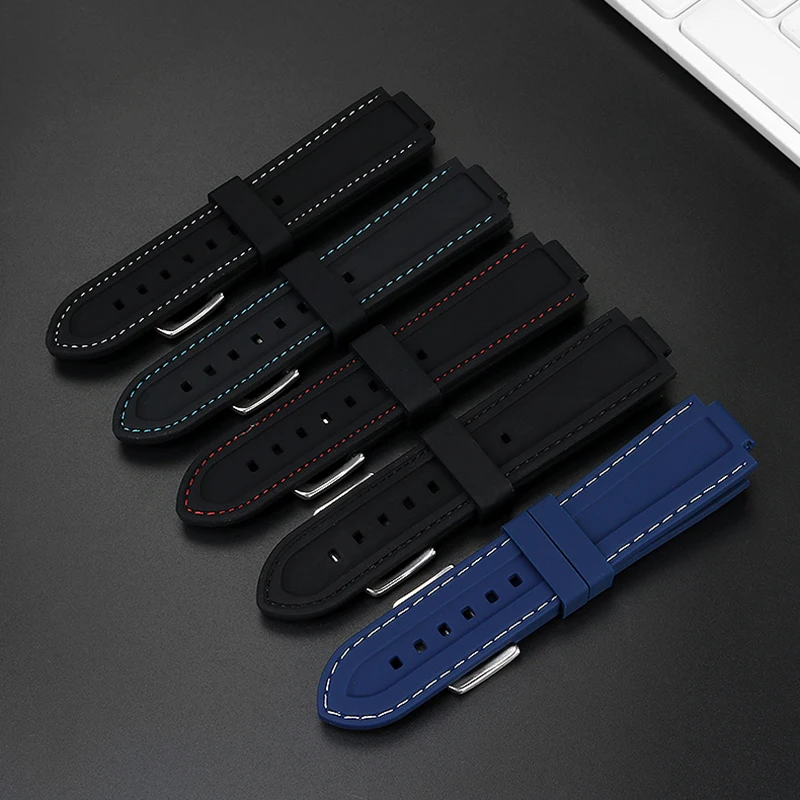 Фото Выпуклый силиконовый ремешок для часов серии Casio G-Shock, невыдающийся светильник стальной пистолет, искусственная Модифицированная резина, 16 ... №2