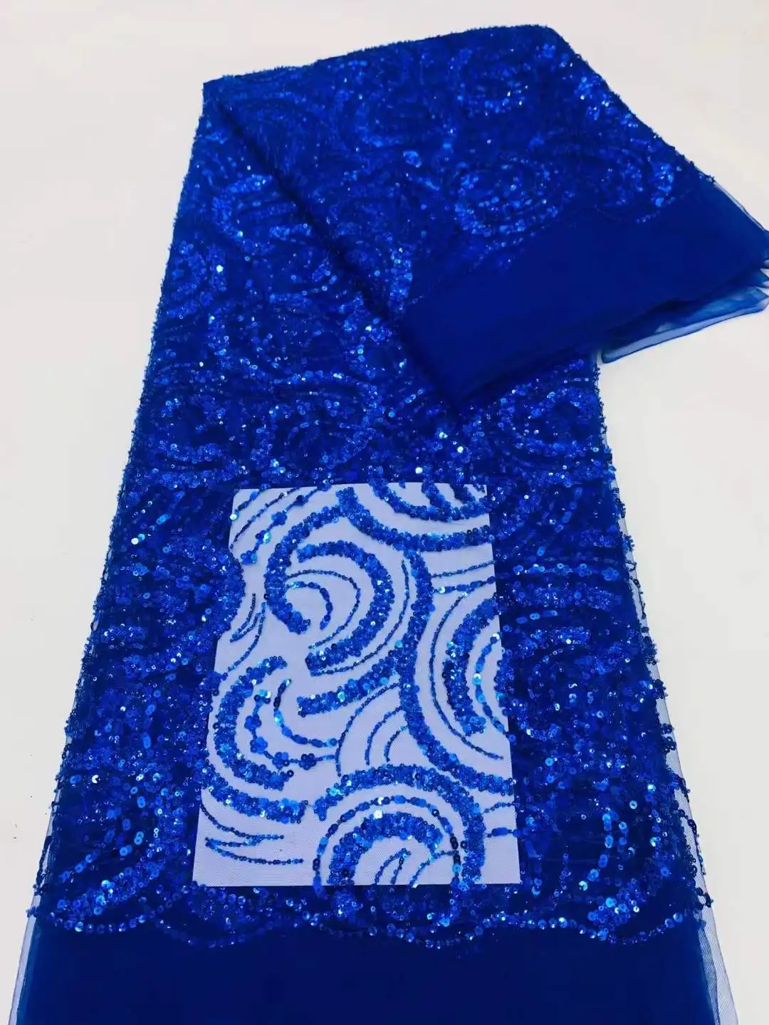 Розовая кружевная ткань Нигерия бисер Роскошная с жемчугом африканская для