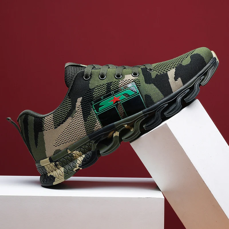 New Professional Army Mens Tactical Military Shoes Desert Combat Training Shoes Men Outdoor Womens Camouflage Hiking Sneakers