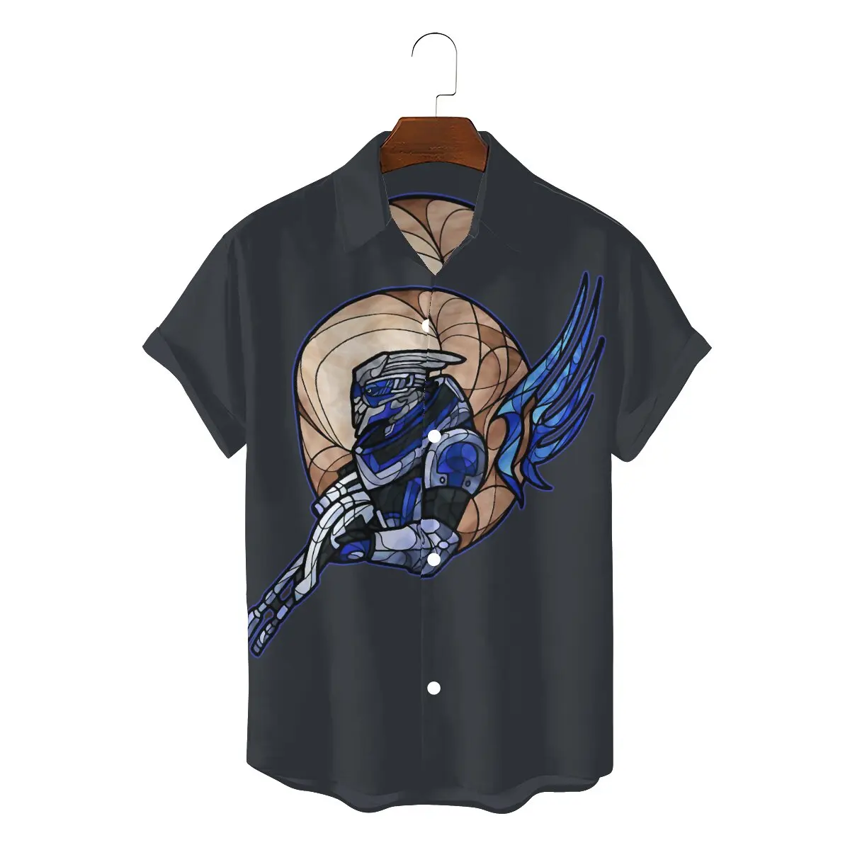 

Garrus Men Hawaii Shirts Mass Effect Commander Shepard Asari Game Square Neck Tops 3D Shirt Humor High Quality Birthday Gifts